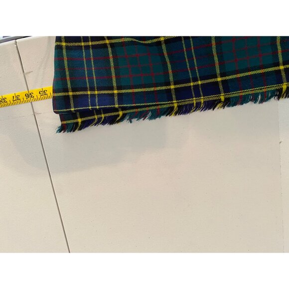 Cullinane Skirt Kilt Womens Green Yellow Tartan Plaid Wool Pleated Size 6 - Picture 7 of 8